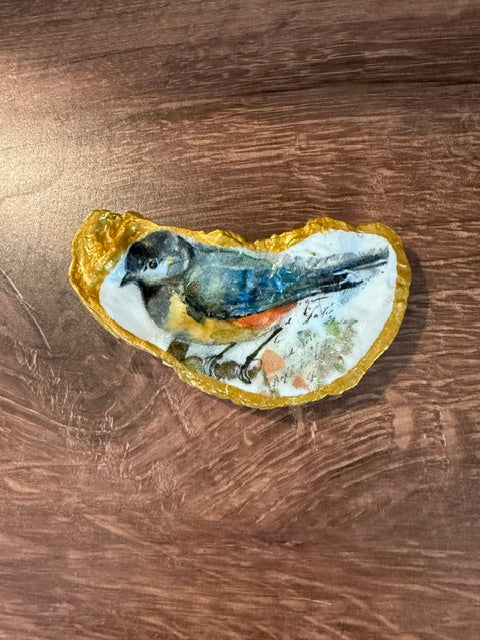 SUSAN GULLEY'S LOCALLY MADE DECOUPAGE OYSTER SHELLS