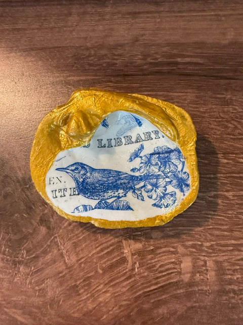 SUSAN GULLEY'S LOCALLY MADE DECOUPAGE OYSTER SHELLS