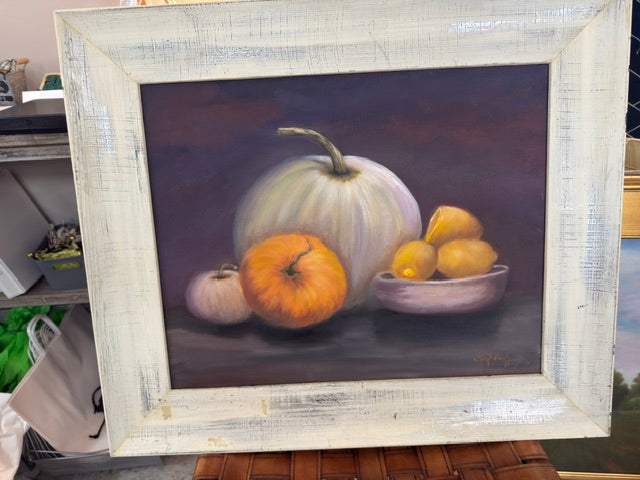 SHERYL WAUGH - 16" x 20" Oil on Canvas "PUMPKIN TIME"
