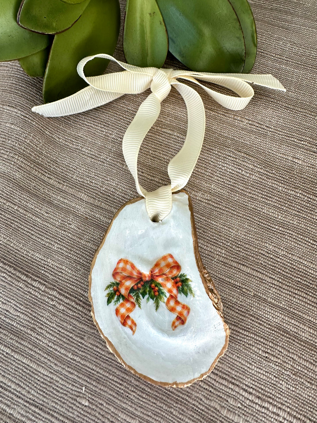 SHELLS + SALT - HANDCRAFTED OYSTER SHELL ORNAMENTS - ASSORTED