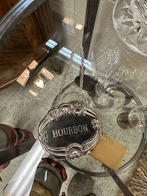 SILVER PLATED LIQUOR BOTTLE NAME PLATES