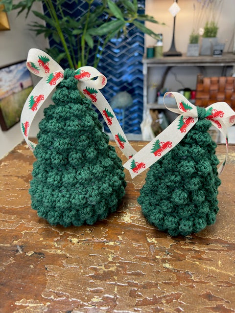 HAND KNITTED CHRISTMAS TREES