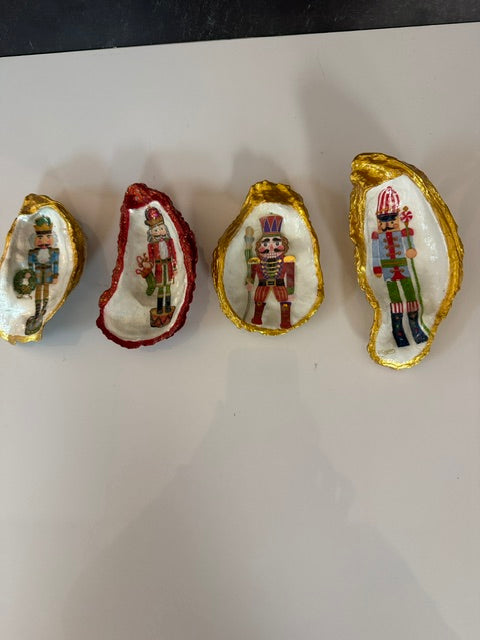 SUSAN GULLEY'S LOCALLY MADE HOLIDAY DECOUPAGE SHELLS - ASSORTED