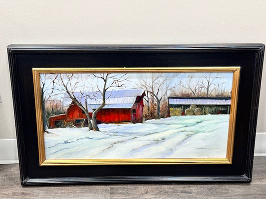 SHERYL WAUGH - 12X20 OIL "TENNESSEE WINTER" AND "JUST RESTING"