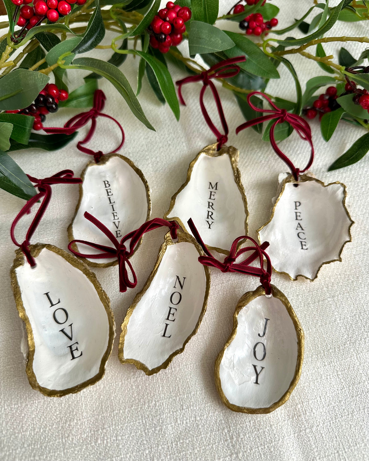SHELLS + SALT - HANDCRAFTED OYSTER SHELL ORNAMENTS - ASSORTED