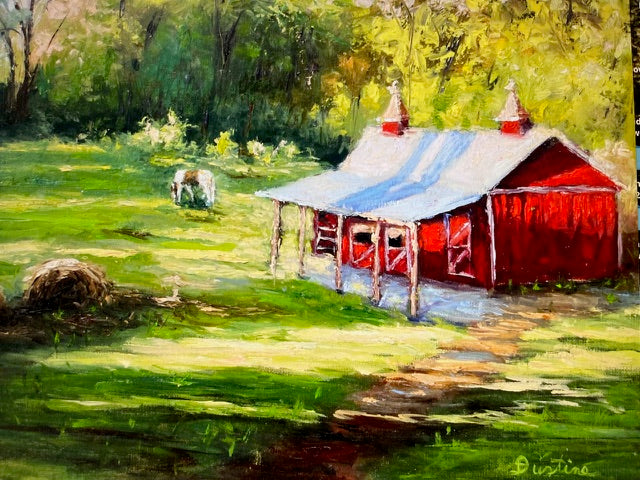 DUSTINE ROBERTS ART - LUCY'S BARN 11" x 14"