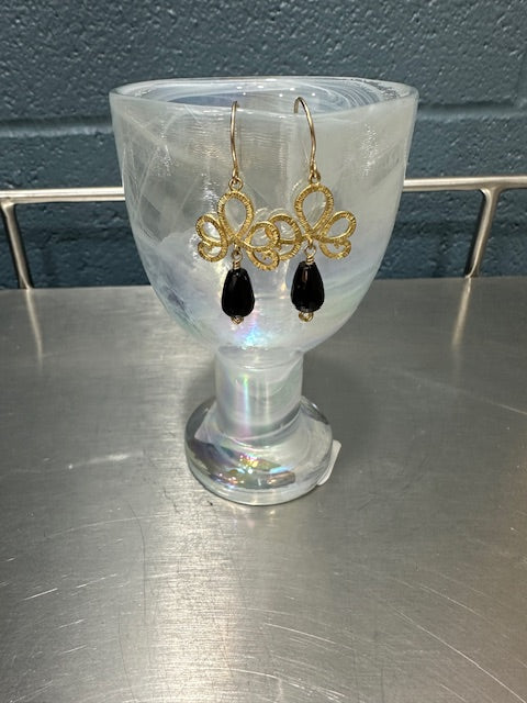NANCY SCOFIELD MISCELLEAOUS BLACK ONYX EARRINGS