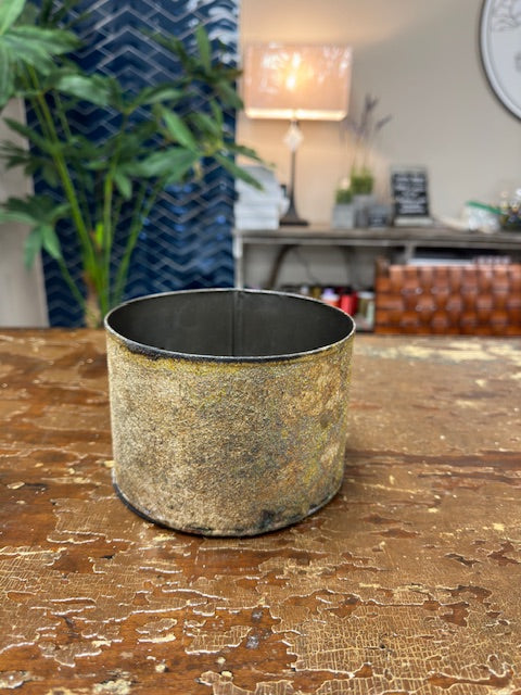 GOLD METAL PLANT CONTAINER