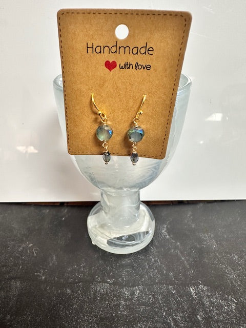 JANNIES JEWELS - EARRINGS 21 & 22 CRYSTAL DROP EARRINGS GOLD PLATED