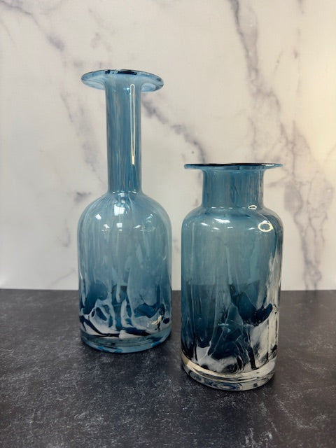 SEAGLASS BLUE VASES - 2 SIZES