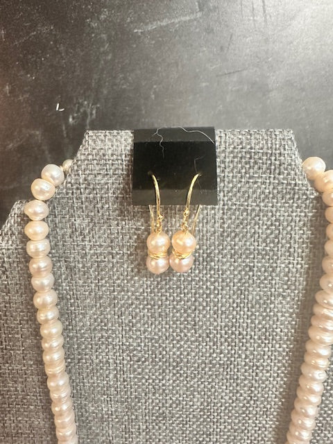 JANNIES JEWELS - NECKLACE 96 PINK PEARL & COIN PEARL