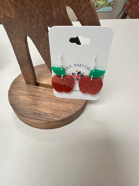 FIDDLE & GRACE HANDCRAFTED APPLE EARRINGS