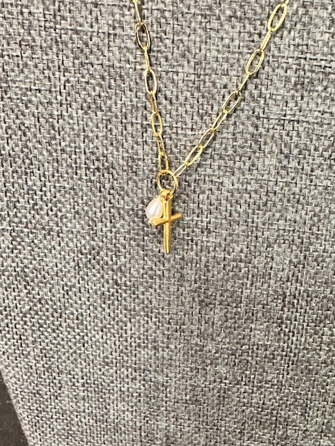 JANNIES JEWELS - NECKLACE 105 106 & 107 GOLD CROSS - ASSORTED