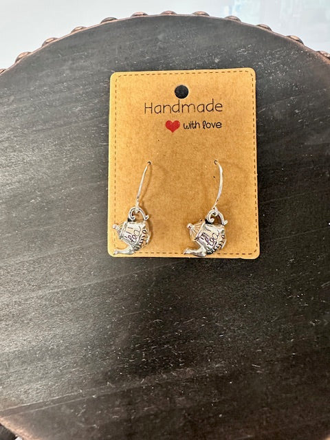 JANNIES JEWELS - EARRINGS  SILVER TEAPOTS - ASSORTED