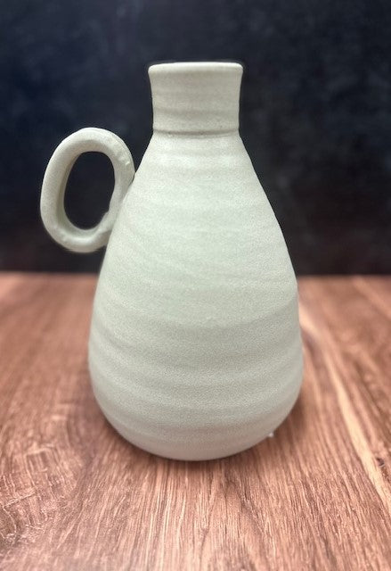 HANDCRAFTED POTTERY - JAR WITH HANDLE