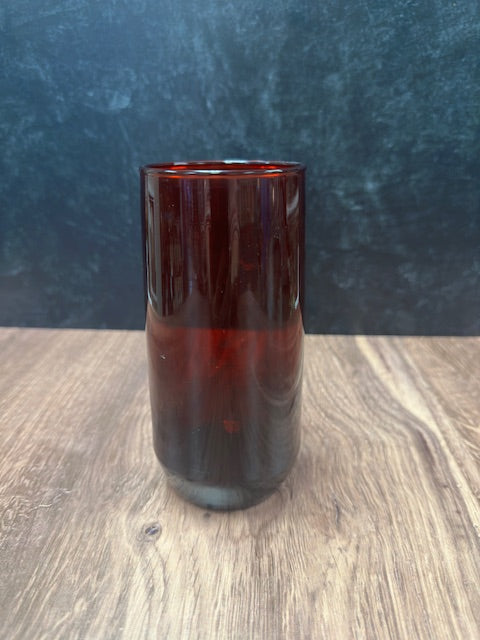 VINTAGE RED GLASS TUMBLERS - SET OF 6