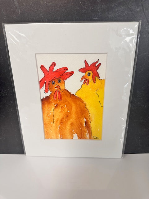 ORIGINAL WATERCOLORS BY THEO BEE - MATTED 8x10