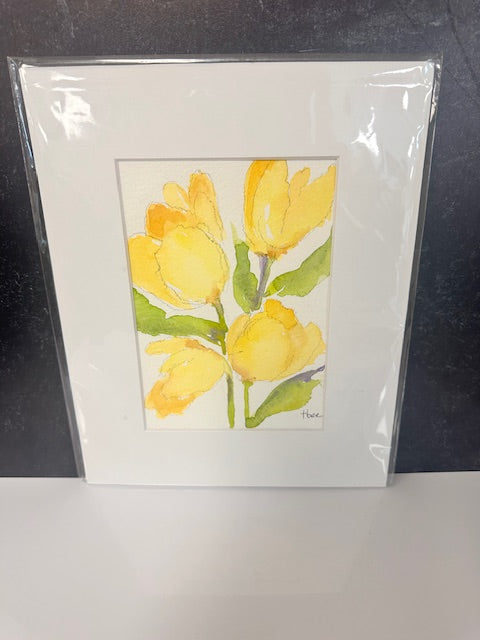 ORIGINAL WATERCOLORS BY THEO BEE - MATTED 8x10