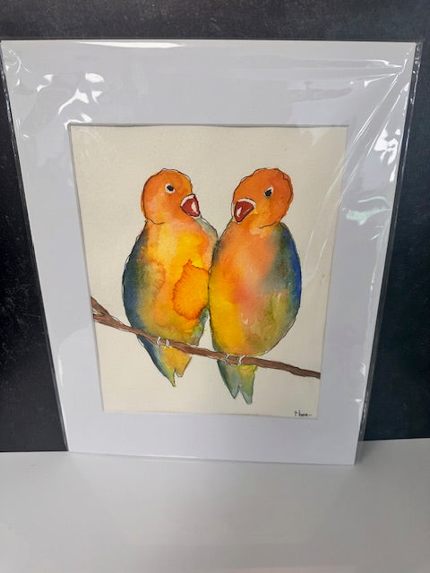 ORIGINAL WATERCOLORS BY THEO BEE - MATTED 11x14