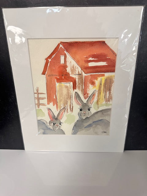 ORIGINAL WATERCOLORS BY THEO BEE - MATTED 11x14