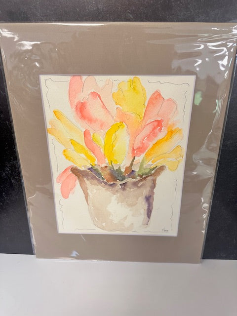 ORIGINAL WATERCOLORS BY THEO BEE - MATTED 11x14