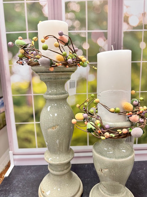 EASTER EGG CANDLE WREATHS