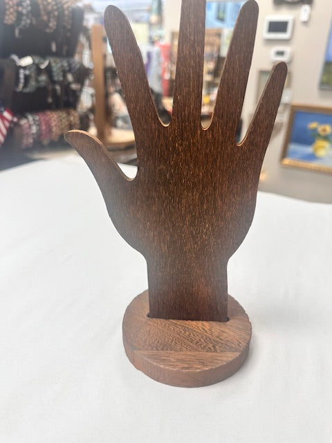 WOOD HAND JEWELRY DISPLAY FOR BRACELETS OR RINGS