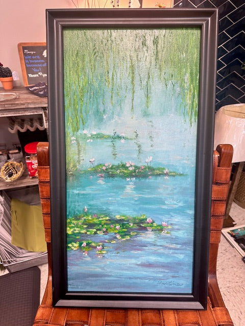 DUSTINE ROBERTS ART - LILLIES IN THE MIST 2 - 12x24