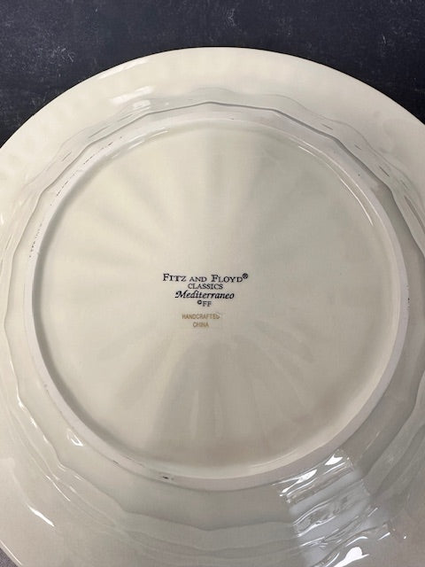 FITZ & FLOYD CLASSIC MEDITERRANEO BOWL 12 1/2" DIA.