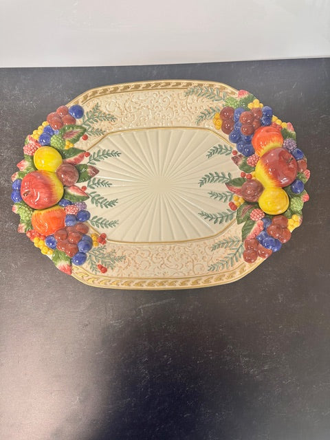 FITZ & FLOYD 16" VENEZIA FRUIT PLATTER