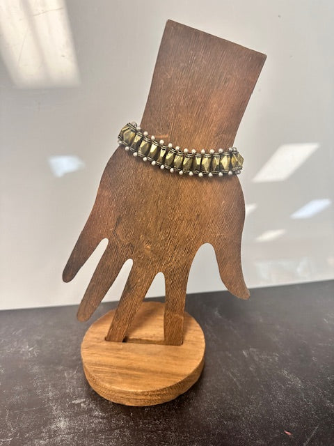 VINTAGE BRASS AND SILVER BRACELET