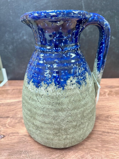 BLUE AND GREY PITCHER