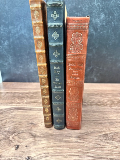 REBOUND LEATHER BOOKS - ASSORTED