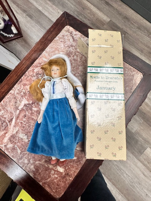 RUSS "MONTHS TO REMEMBER" JANUARY PORCELAIN DOLL