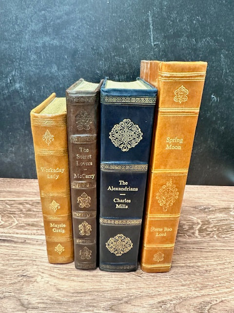 REBOUND LEATHER BOOKS - ASSORTED