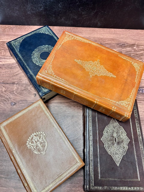 REBOUND LEATHER BOOKS - ASSORTED