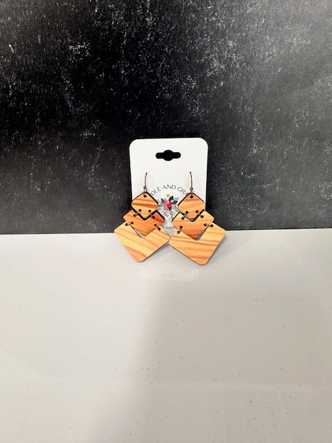 FIDDLE & GRACE HANDCRAFTED LASER CUT ACRYLIC EARRINGS