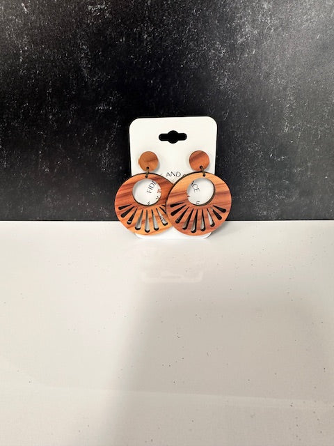 FIDDLE & GRACE HANDCRAFTED WOOD EARRINGS  - ASSORTMENT