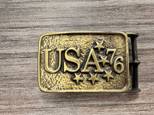 USA 76 PATRIOTIC VINTAGE BELT BUCKLE