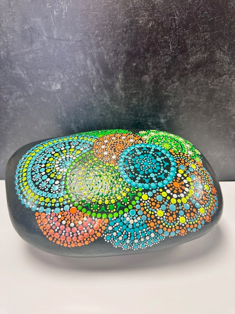 HAND-PAINTED "DOT PAINT" ROCKS BY SANDY FRITCH - ASSORTED