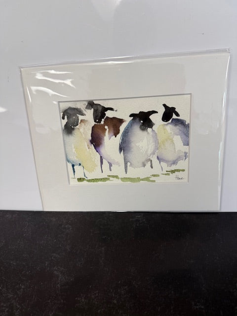ORIGINAL WATERCOLORS BY THEO BEE - MATTED 8x10