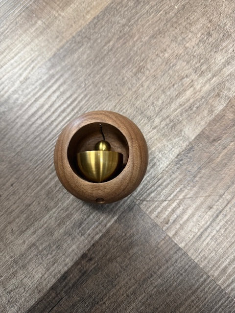 WOODY BEING WALNUT DOOR CHIME  3" DIA.