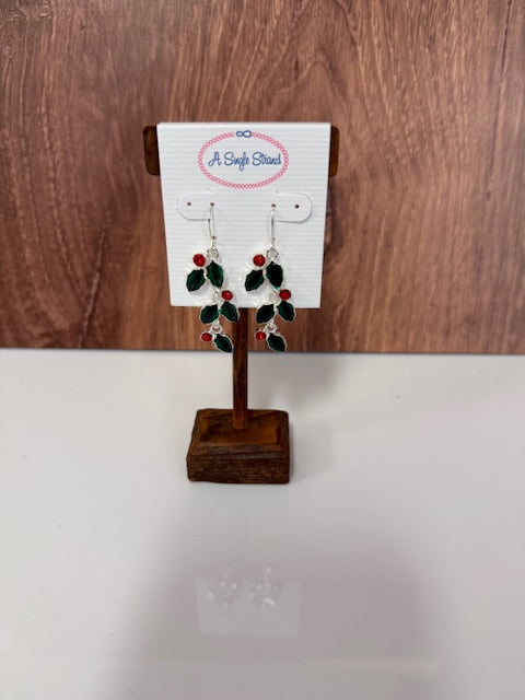 A SINGLE STRAND CHRISTMAS EARRINGS - ASSORTED