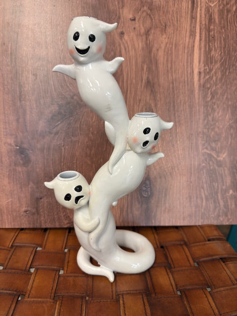 3 TIERED GHOST TAPER CANDLE HOLDER
