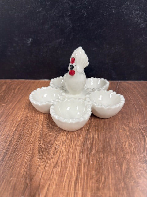 CTW HOME CERAMIC HEN DEVILED EGG HOLDER