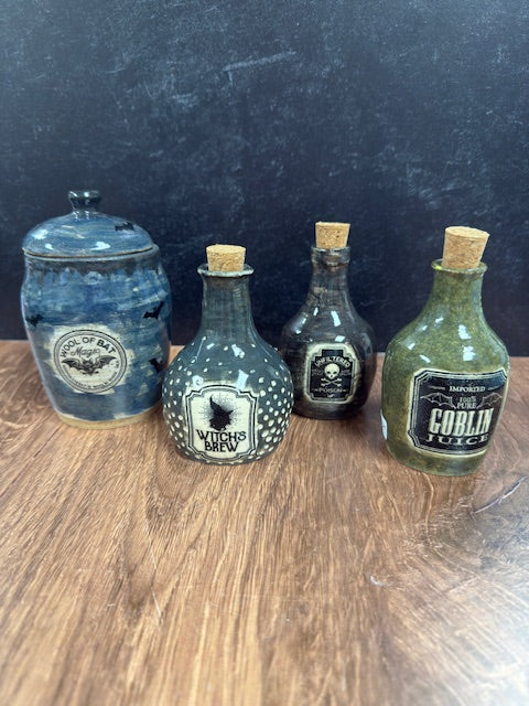 SARAH FORNO POTTERY - POTION BOTTLE - ASSORTED