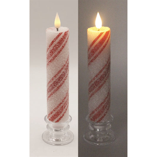 FROSTY CANDY CANE TAPER - ASSORTED