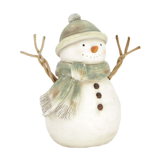 SNOWMAN WITH GREEN SCARF