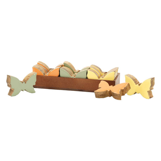 COLORFUL WOOD BUTTERFLIES - ASSORTED