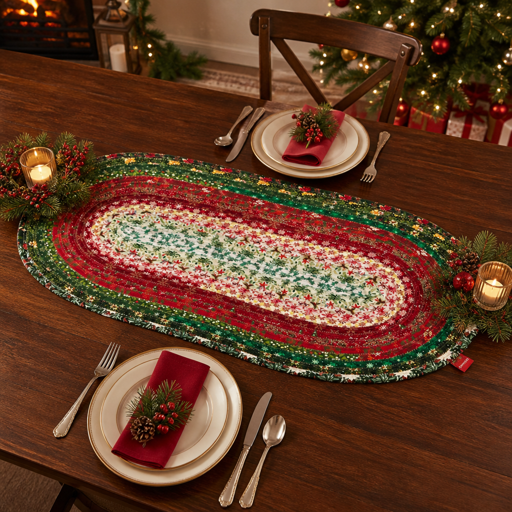 BLUE RIDGE CREATIONS BY JANICE CLEMENTS - HANDMADE JELLY ROLL RUGS AND PLACEMATS - ASSORTED
